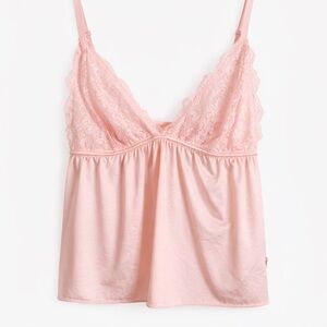 Juicy Couture Blush Pink Lace Camisole / Satin Babydoll Cami XL